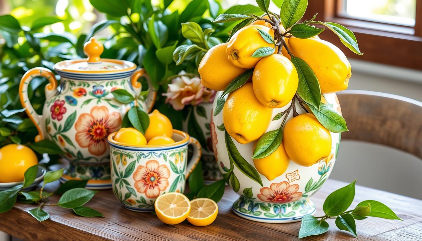 Italiensk Keramik med Citroner – Frisk Dekor
