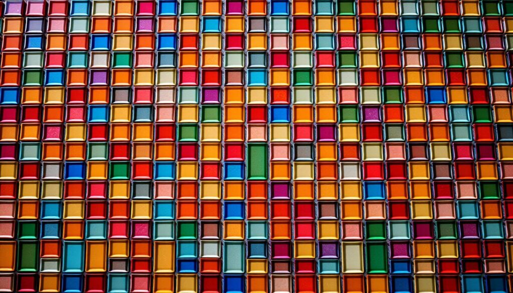 farverige flisemønstre