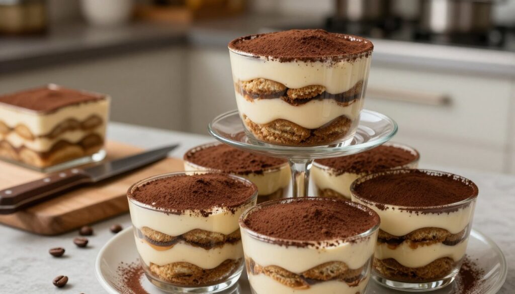 opbygning af dessert lag